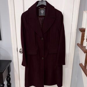 Vince Camuto Deep Burgundy Beautiful Trench Coat